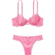 Комплект Victoria’s Secret Dream Angels Boho Floral Embroidery Balconette+ Brazilian(Бюстгальтер +трусики)Рожевий 75D+M - изображение 1