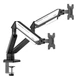 Кронштейн настільний для двох моніторів 17-32" AndaSeat Stealth II Duo, Black/White (AD-W-A6D-2S-BW) - зображення 2