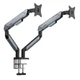 Кронштейн настільний для двох моніторів 17-42" AndaSeat Stealth PRO II Duo, Titanium (AD-W-A9-2S-BT) - зображення 3