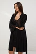 Халат жіночий літній BARWA garments 0389 L Чорний (2110003893016) - зображення 4