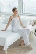 Пижама Forli Комплект с вышивкой топ с брюками Demure XS/S Молочный HL0089-09-79_XS/S - изображение 2