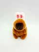Мягкая игрушка брелок Капибара в шапке зайчика коричневая 10 см (3001820) - изображение 4
