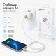 Кабель Proove Dense Metal USB to Type-C (CCDM20001202), 3A, 1 м, 480 Мбит/c, нейлон, усиленные коннекторы, белый - изображение 4