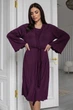 Женский вискозный халат Хсл044 Сливовый, 3XL - изображение 4