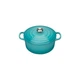 Кастрюля / жаровня 22 см, бирюзовая Le Creuset - изображение 1
