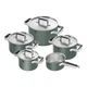 Набор кастрюль с крышками, 5 предметов, зеленые Pure Zwilling - изображение 1