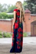 Жіноча літня сукня-сарафан змікромасла з квітковим принтом Seventeen L-XL Темно-синій (2000000069647) - изображение 3
