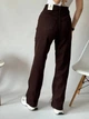 Жіночі джинси-палаццо шоколадний S 789/717 - изображение 3
