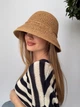 Легка панама капелюх з кантом One size бежева - изображение 4