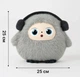Игрушка с искусственным интеллектом Bobo с голосом, эмоциями и LED глазами, плюшевый друг с AI, 25х25 см, общение учеба игры сказки, серая - изображение 8