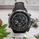 Наручные мужские часы AMST Watch, 47 мм, циферблат с подсветкой, кварцевый механизм, противоударный корпус, черные - изображение 5