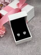 Срібні сережки Pandora Пандора Сяюче серце з ореолом 293097C01 - изображение 3