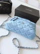 Сумка жіноча Chanel Vanity Long блакитна (063) - зображення 3