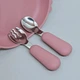 Металлические приборы для первого прикорма, ложка и вилка для детей Румянец - изображение 1