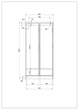 Шкаф двойной стальной MW-04 (W900*D450*H1800mm) - изображение 3