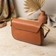 Женская кожаная сумка Vintage 21х14х4,5 см коричневая с жестким каркасом 56622 - изображение 4