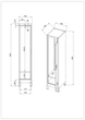 Шкаф одинарный стальной на ножках Locker-1T (W380*D450*H1800) - изображение 3