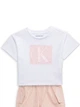 Детский комплект Calvin Klein футболка и штаны 1159860557 (Белый/Розовый 5) на рост 107-114 см - изображение 2