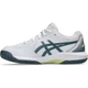 Кросівки тенісні дитячі Asics GEL-DEDICATE 8 біло-темно-сіро-лимонні 39 1044A077-108 - зображення 4
