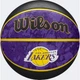 Баскетбольний набір Wilson NBA TEAM TIE-DYE LOS ANGELES LAKERS (м'яч і насос у подарунковій коробці) фіолетово-жовто-чорний Розмір 7 WZ4007803XP - зображення 2