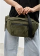 Женская поясная сумка-бананка из натуральной замши SAMBAG Оливковая (550503821) - изображение 4