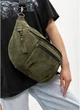 Женская поясная сумка-бананка из натуральной замши SAMBAG Оливковая (550503821) - изображение 6