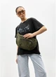 Женская поясная сумка-бананка из натуральной замши SAMBAG Оливковая (550503821) - изображение 8
