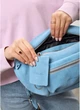 Жіноча поясна сумка бананка з натуральної замші SAMBAG Блакитний (547703821) - зображення 11