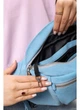 Жіноча поясна сумка бананка з натуральної замші SAMBAG Блакитний (547703821) - зображення 14