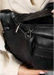 Женская поясная сумка бананка из натуральной кожи SAMBAG Черная (546303821) - изображение 7