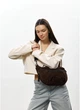 Жіноча поясна сумка бананка з натуральної замші SAMBAG Коричневий (546203821) - зображення 5