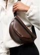 Жіноча поясна сумка бананка з екошкіри SAMBAG Коричневий (5465024815) - зображення 6