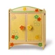 Деревянный шкаф для кукол Dida Wooden Doll Wardrobe Flower - игрушечная мебель для детской комнаты, цветочный дизайн - изображение 1