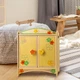 Деревянный шкаф для кукол Dida Wooden Doll Wardrobe Flower - игрушечная мебель для детской комнаты, цветочный дизайн - изображение 2