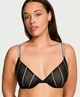 Бюстгальтер чорний сітка демі зі стразами Sheer Shine Very Sexy Victoria's Secret (75В) - изображение 1