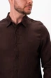 Рубашка лен K.O.R 8325 Коричневый (brown) 2XL - изображение 6