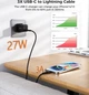 Кабель CHOETECH USB3.1 Type-C M-Lightning M, 1.0 м, PD 27W Black (XCL-1030-BK) - изображение 5