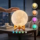 Ночник 3D Луна Светильник 5 режимов 5 цветов 3D Moon Touch USB аккумуляторная - изображение 6