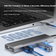 Док-станция Lenovo Type-C с разветвителем кабеля HDMI, поддержкой зеркального отображения экрана 4K30 Гц и быстрой зарядкой PD для настольных компьютеров и ноутбуков. - изображение 3