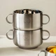 Детская миска COOKSS из стали 316 на присоске с ручками - изображение 3