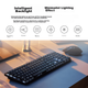 Logitech MX MECHANICAL Високопродуктивна бездротова механічна клавіатура з двома режимами роботи, низьким рівнем шуму, розумна клавіатура, 84 клавіші з синіми перемикачами - зображення 6