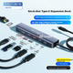 Док-станция расширения Acasis Type-C Thunderbolt 4 Hub для настольных компьютеров Apple Mac, адаптер USB-C с разветвителем на HDMI 4K и портом Gigabit Ethernet, длина 1 метр, модель DS-9902. - изображение 1
