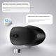 Бездротова миша HP 255 з двома режимами, тиха миша Bluetooth з двома режимами, миша для ноутбука з бездротовим приймачем 2.4G, сумісна з домашнім та офісним використанням, багатосистемна, тривалий час роботи від батареї - зображення 2
