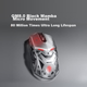 Ігрова миша Nubia Red Magic 1S Ергономічна кіберспортивна миша Дротова/Бездротова/Bluetooth Трирежимна PAW3395 Частота опитування 8K для CS2/Taiyang/Wu Wei Kuiyue Silver - зображення 3