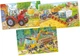 Zestaw puzzli drewnianych Goki Vehicles 3 szt x 24 elementy 57380 (4013594573801) - obraz 1