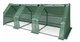 Садовая мини-теплица парник 295x95x95cm Ekspand TMF16-295X95X95-Z зеленая с верхними клапанами - изображение 2