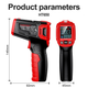 Пирометр HABOTEST HT650C цифровой инфракрасный термометр -50–800°C EMS=0.1-1.00 DS=12:1 многолучевой лазер - изображение 3