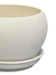 Керамический горшок для цветов Bowl Classic шелк 1,4 л белый (Г01001) - изображение 2