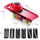 Овочерізка - мультислайсер Mandoline Slicer 6 in 1 · Тертка – шатківниця для овочів та фруктів з контейнером 52789/10 - зображення 3