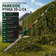 Аккумуляторный телескопический кусторез PARKSIDE PTHSA 20-Li C4 20В длина реза 41 см - изображение 1